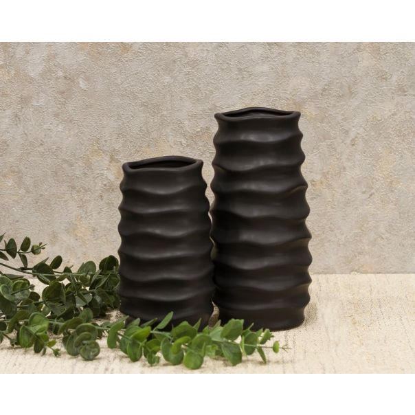 DEKOR DOM Vaza 20cm Collina, crna - 024338