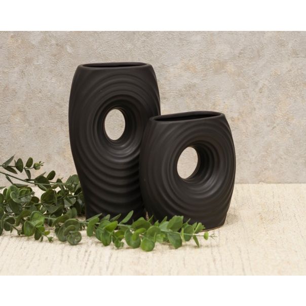 DEKOR DOM Vaza 25cm Buco, crna - 024346