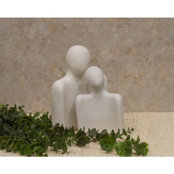 DEKOR DOM Dekorativna figura Lovers, bela - 024358