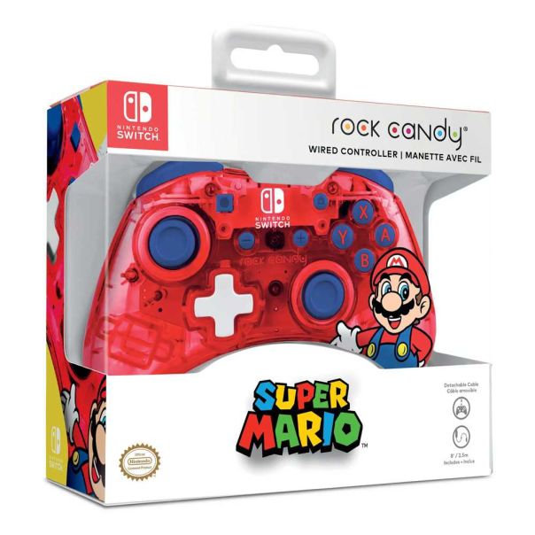 PDP Žični džojstik za Nintendo Switch, Rock Candy Mini Mario - 046360