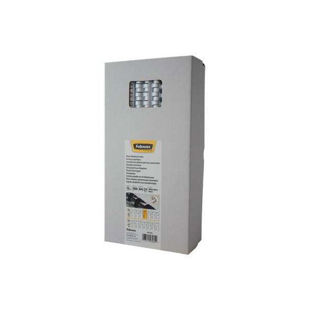 FELLOWES Spirala plastična fi-12mm (56-80 listova) pk100 Fellowes 5346206 bela - 7154