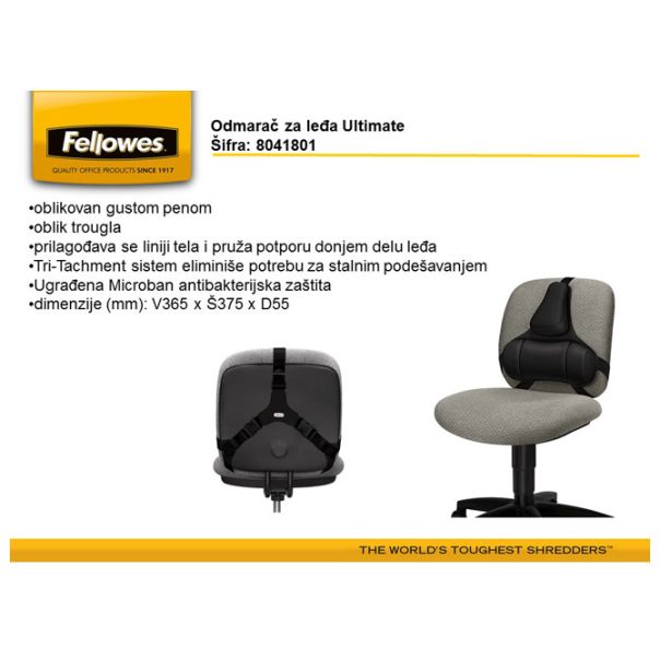 FELLOWES Odmarač za leđa Ultimate 8041801 crni - 6994