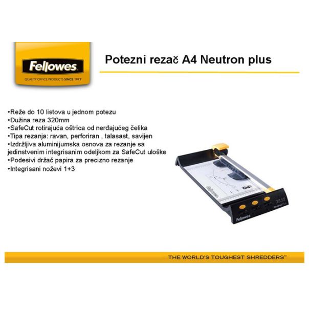 FELLOWES Rezač stoni za papir A4 4u1 Neutron plus 5410101 - 8036
