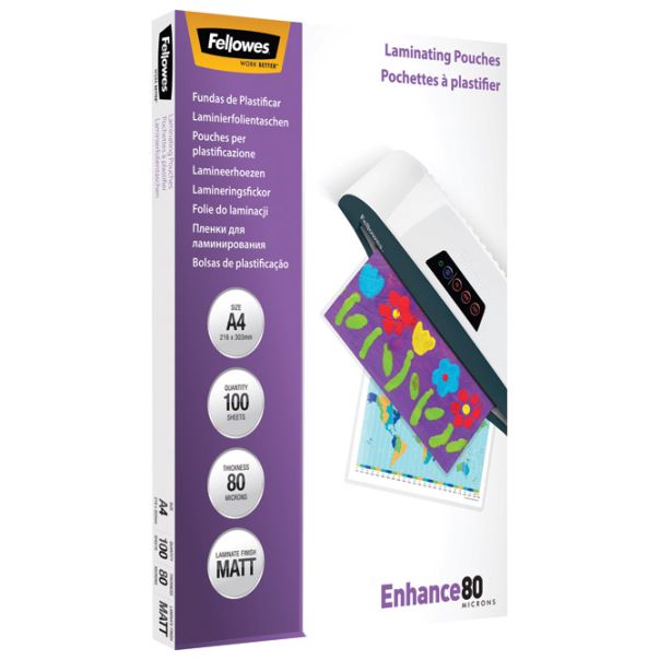 FELLOWES Folija za plastificiranje 80my A4 mat pk100 5452103 - 000003685