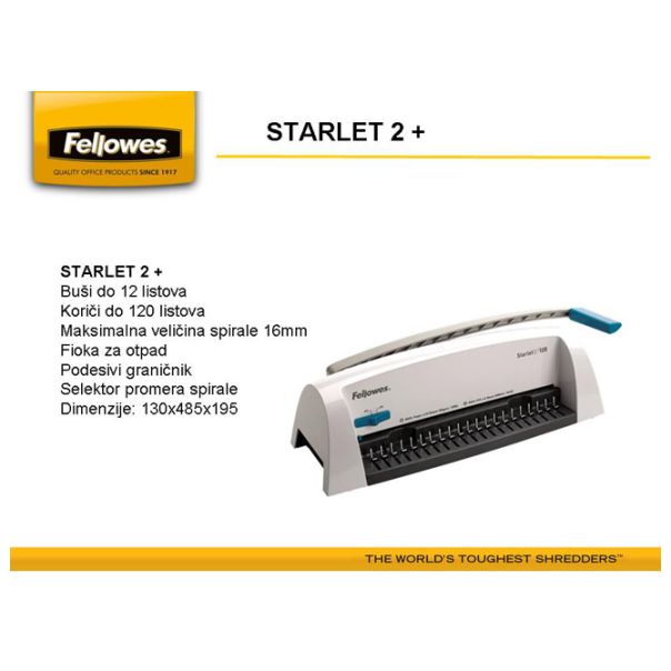 FELLOWES Mašina za spiralno koričenje Starlet 2+ 5227901 - 7148-1-1