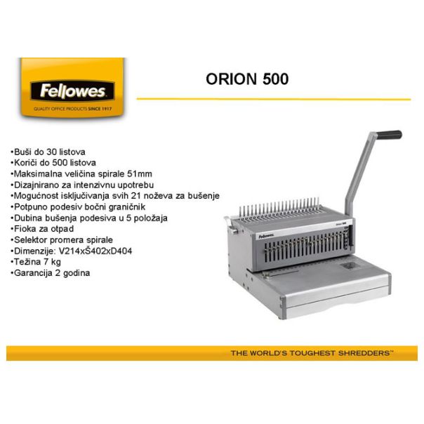 FELLOWES Mašina za spiralno koričenje Orion 5642601 - EP2811592