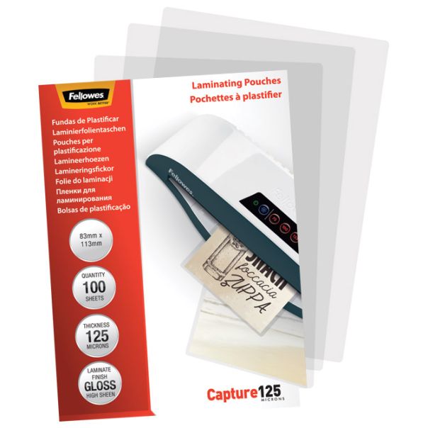 FELLOWES Folija za plastificiranje 125my 83x113mm sjajna pk100 5307101 - 000006787