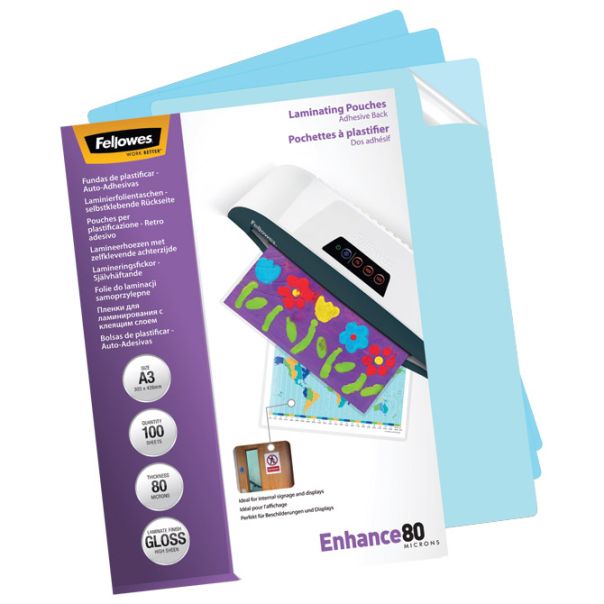 FELLOWES Folija za plastificiranje 80my A3 sjajna samolepljiva pk100 5302302 - 000007320