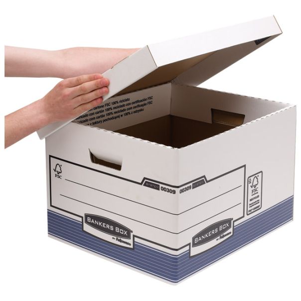 FELLOWES Arhivska kutija za registratore velika 0030901 belo-plava - 000013856