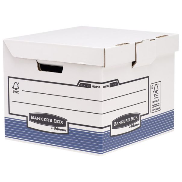 FELLOWES Arhivska kutija za registratore sa spojenim poklopcem Kocka 0021601 belo-plava - 000013929