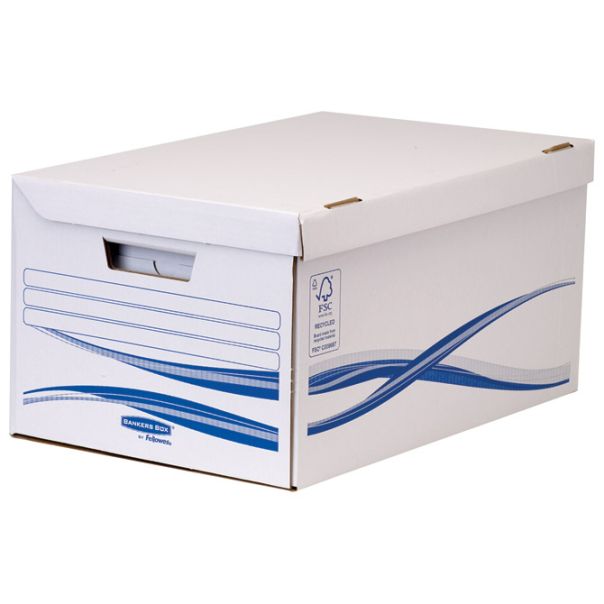 FELLOWES Arhivsak kutija-kontejner s preklopom Basic 55.4x35.6x28cm, belo/plava - 000013993