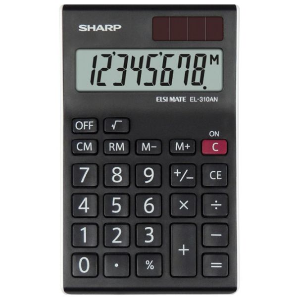 SHARP Kalkulator komercijalni  8mesta EL-310AN-WH crni blister - EP2870073