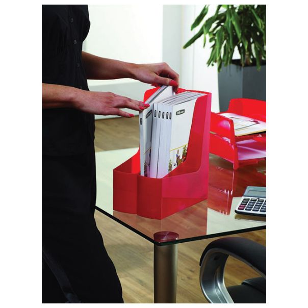 FELLOWES Uspravan plastični stalak za spise Green2Desk 0017501 crveni - 5497-1