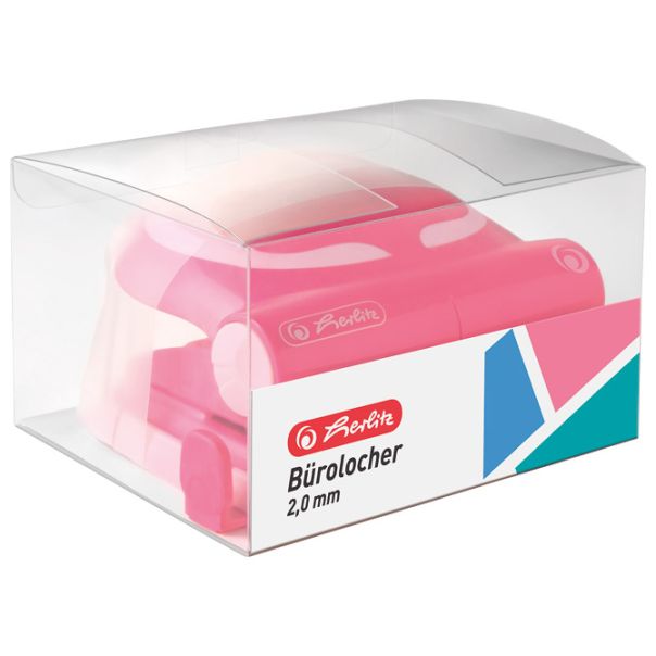 HERLITZ Bušač 2 rupe do  20 listova 50025398 pastelno roze - EP2870163
