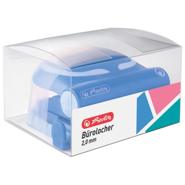 HERLITZ Bušač 2 rupe do  20 listova 50025404 pastelno plavi - EP2870166