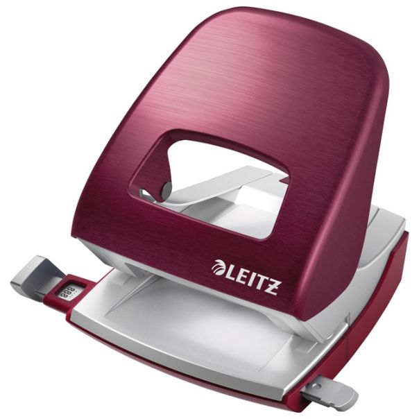 LEITZ Bušač 2 rupe do  30 listova Metal Style 50060128 crveni (garnet) - EP2873425