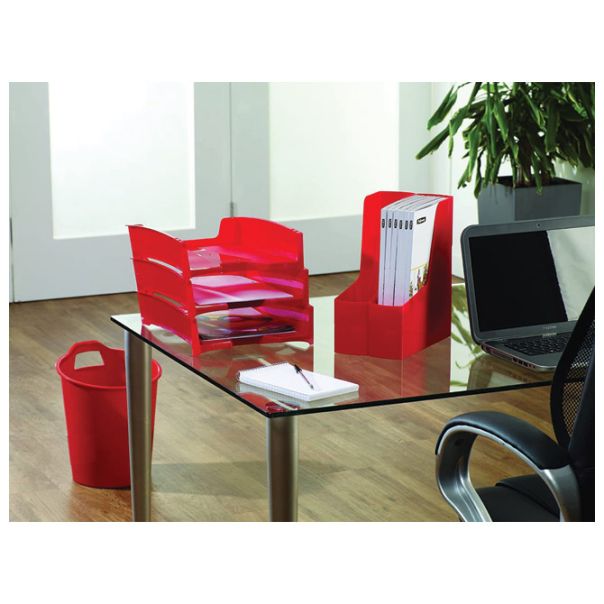 FELLOWES Korpa za papir pp 15L (80% reciklirana) Green2Desk 0009301 crvena - EP2870187