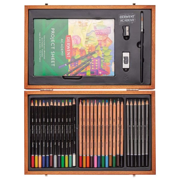 DERWENT Set boja u drvenoj kutiji Academy Derwent 2300147 - 000016611