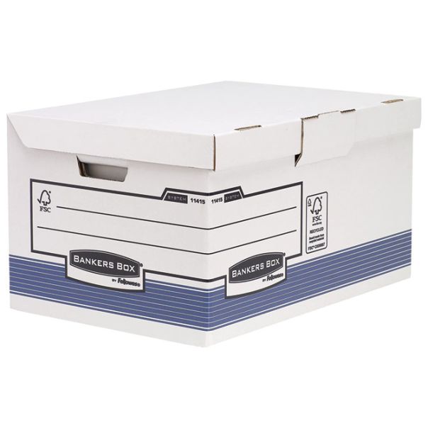 FELLOWES  Arhivska kutija za registratore sa fiksnim poklopcem Maxi 1141501 belo-plava - 000016911