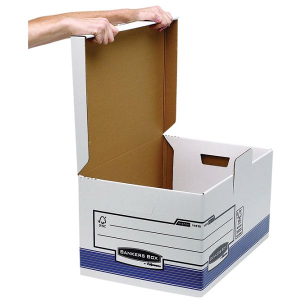 FELLOWES  Arhivska kutija za registratore sa fiksnim poklopcem Maxi 1141501 belo-plava - 000016911