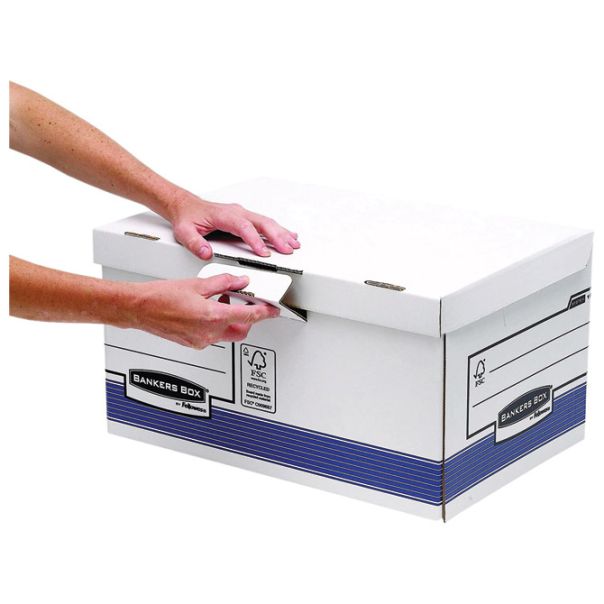 FELLOWES  Arhivska kutija za registratore sa fiksnim poklopcem Maxi 1141501 belo-plava - 000016911