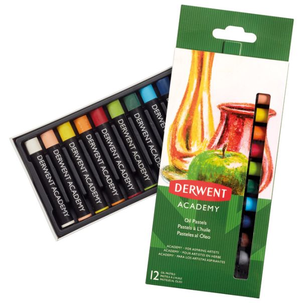 DERWENT Boje uljane (uljani pastel) 12 boja karton Academy Derwent 2301952 blister - 000017134