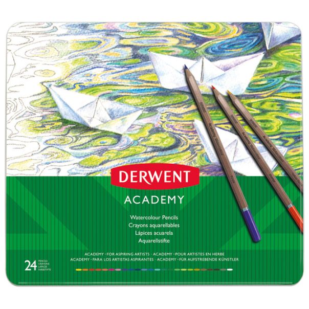 DERWENT Boje drvene Aquarelle 24boje u metalnoj kutiji Academy 2301942 - EP1638344