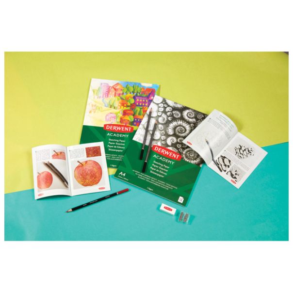 DERWENT Set Boje drvene 12 boja+pribor Academy Derwent 2305678 blister - 000017154