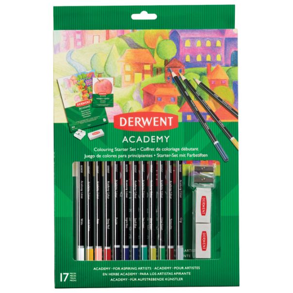 DERWENT Set Boje drvene 12 boja+pribor Academy Derwent 2305678 blister - 000017154