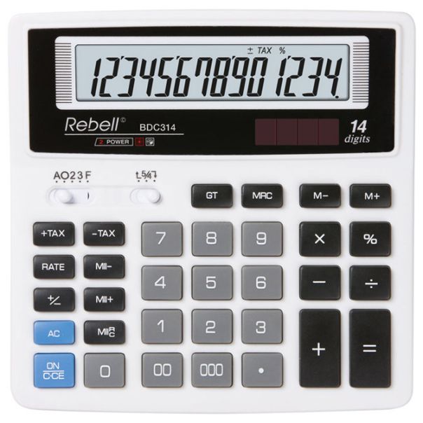 REBELL Kalkulator komercijalni 14mesta RE-BDC314 BX beli - EP2981082
