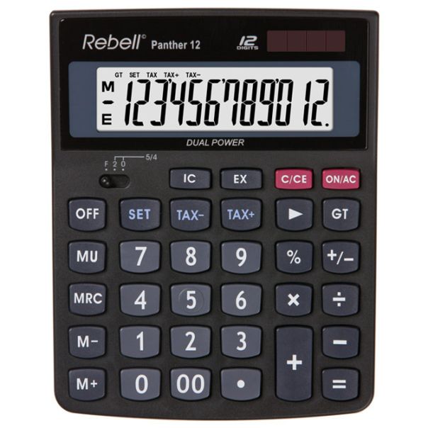 REBELL Kalkulator komercijalni 12mesta RE-PANTHER 12 BX crni - EP2981115