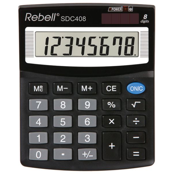 REBELL Kalkulator komercijalni  8mesta RE-SDC408 BX crni - EP2981121