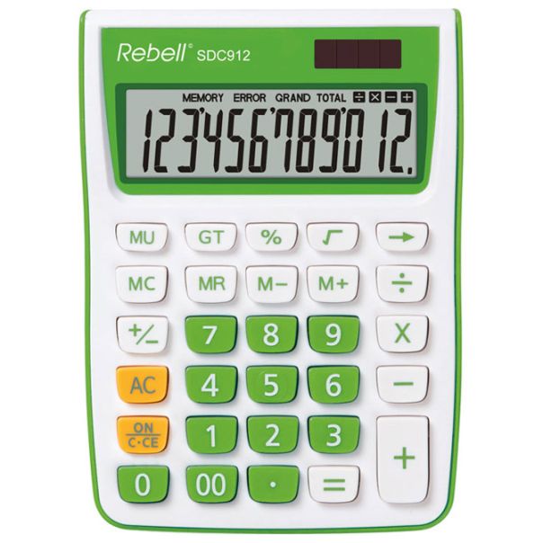 REBELL Kalkulator komercijalni 12mesta RE-SDC912GR BX belo zeleni - EP2981130
