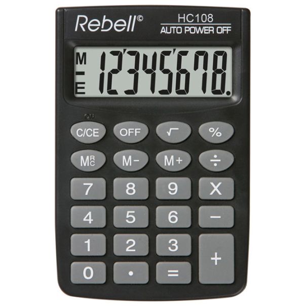 REBELL Kalkulator džepni  8mesta RE-HC108 BX crni - EP2981145