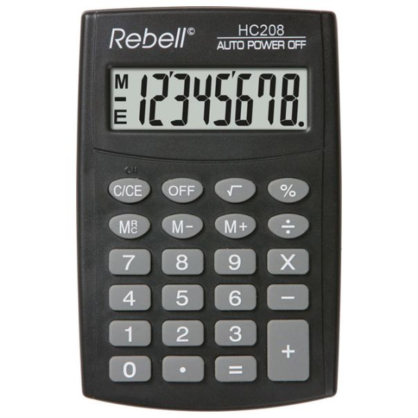 REBELL Kalkulator džepni  8mesta RE-HC208 BX crni - EP2981148