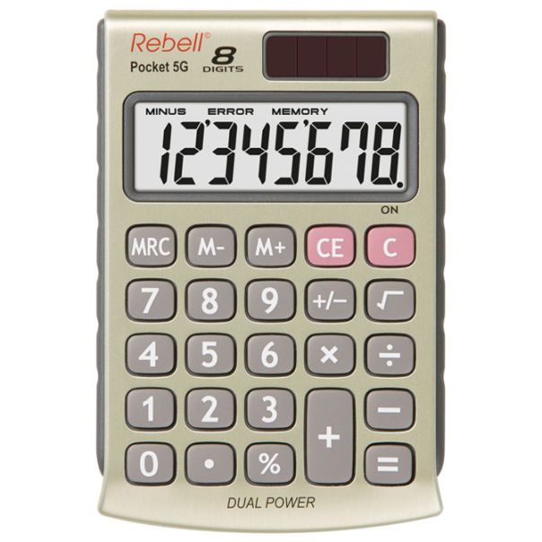 REBELL Kalkulator džepni  8mesta RE-POCKET 5G metalik zeleni - EP2981151