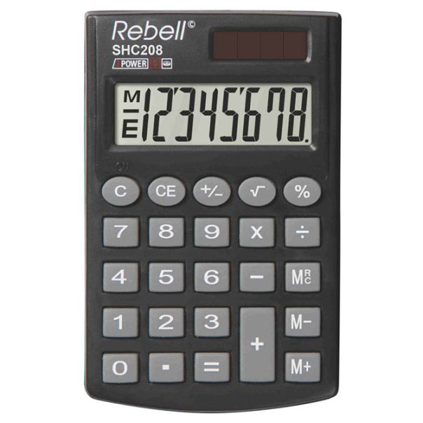 REBELL Kalkulator džepni  8mesta sa preklopom RE-SHC208 BX crni - EP2981154