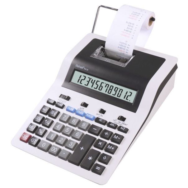 REBELL Računska mašina 12mesta sa adapterom RE-PDC30 WB bela - EP2981181