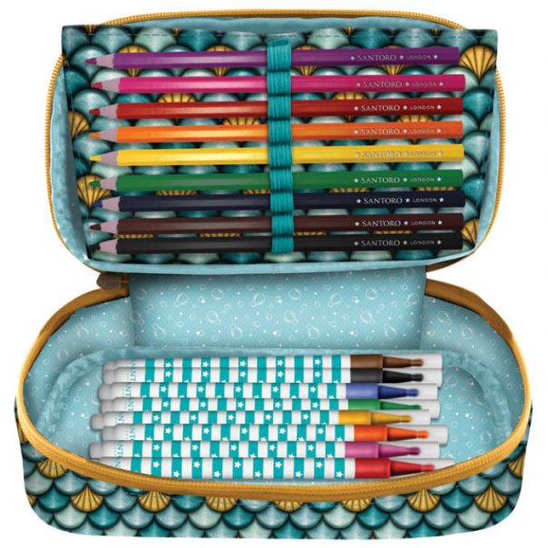 SANTORO Pernica puna ovalna 1zip 1preklop Deep Secrets Gorjuss 1046GJ17 - EP2870408