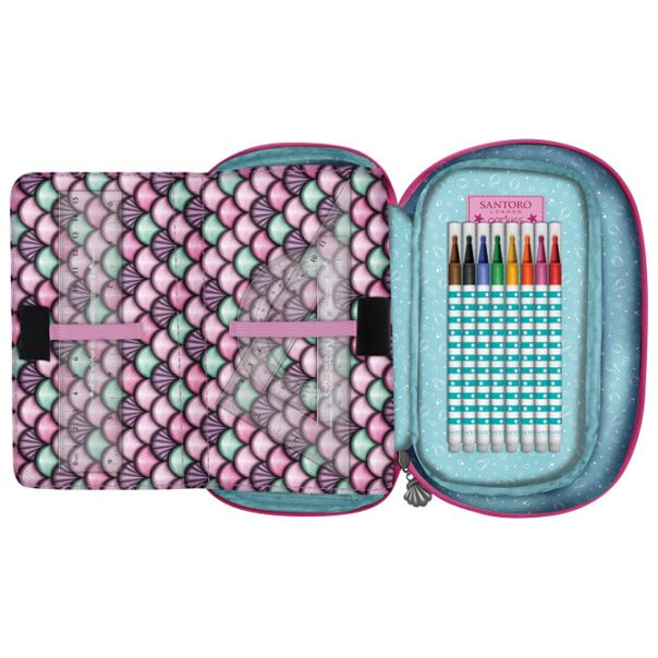 SANTORO GORJUSS Ovalna puna pernica 1 zip The World is your Oyster 1046GJ19 - 20018-1