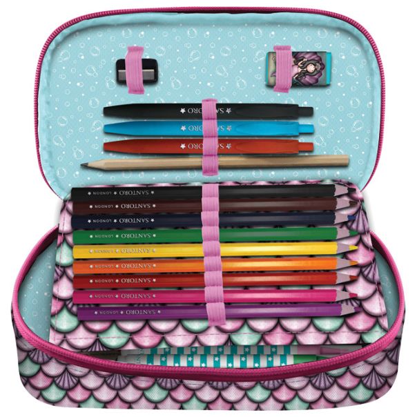 SANTORO GORJUSS Ovalna puna pernica 1 zip The World is your Oyster 1046GJ19 - 20018-1