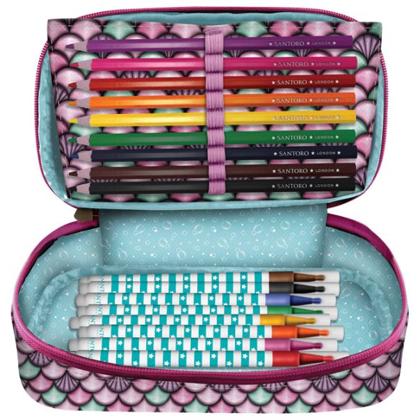 SANTORO GORJUSS Ovalna puna pernica 1 zip The World is your Oyster 1046GJ19 - 20018-1