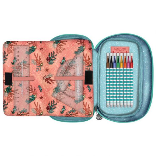 SANTORO Pernica puna ovalna 1zip 1preklop Washed Ashore Gorjuss 1046GJ20 - EP2870414