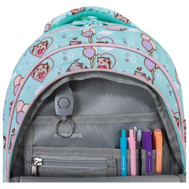 ASTRABAG Ranac đački anatomski 3zipa AB330 Kitty's World 502024001 svetlo roze - EP3021800
