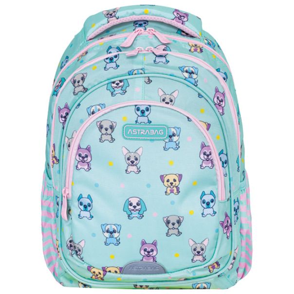 ASTRABAG Ranac đački anatomski 3zipa AB330 Puppie's World 502024002 tirkizni - EP3021803