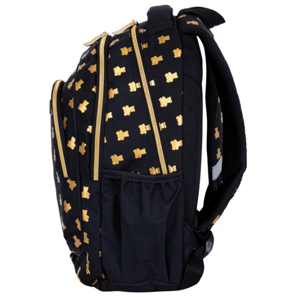 ASTRABAG Ranac đački anatomski 3zipa AB330 Golden Teddy 502024089 crno-zlatni - EP3021809