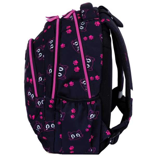 ASTRABAG Ranac đački anatomski 3zipa AB330 Cat's Eyes 502024051 crno-roze - EP3021812