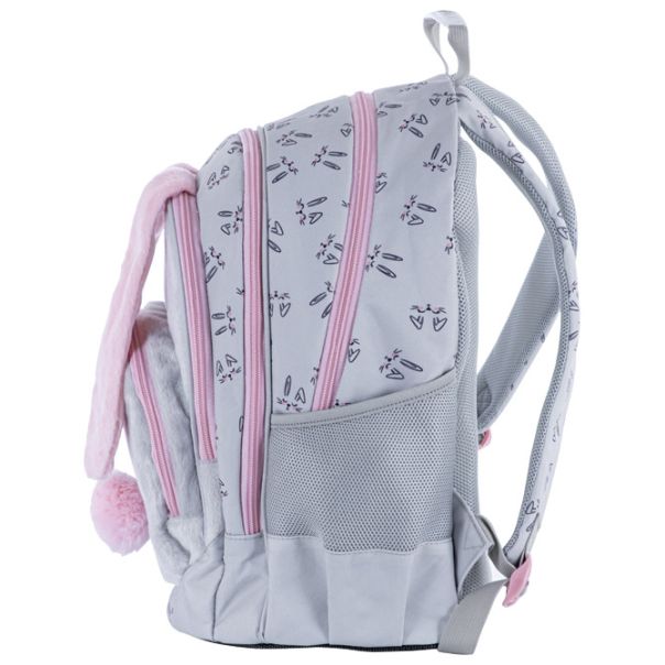 ASTRABAG Ranac đački anatomski 3zipa 1džep AB340 Honeybunny 502023076 sivo-roze - EP3021815