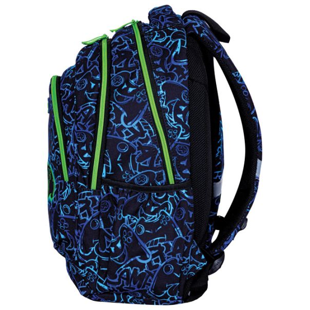 ASTRABAG Ranac đački anatomski 3zipa AB330 Gaming 502024016 plavo-zeleni - EP3021824