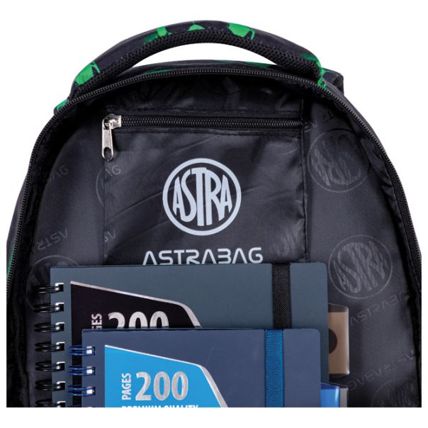 ASTRABAG Ranac đački anatomski 3zipa AB330 Neo Football 24./25.502024101 crno-zeleni - EP3021827
